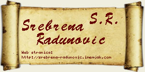 Srebrena Radunović vizit kartica